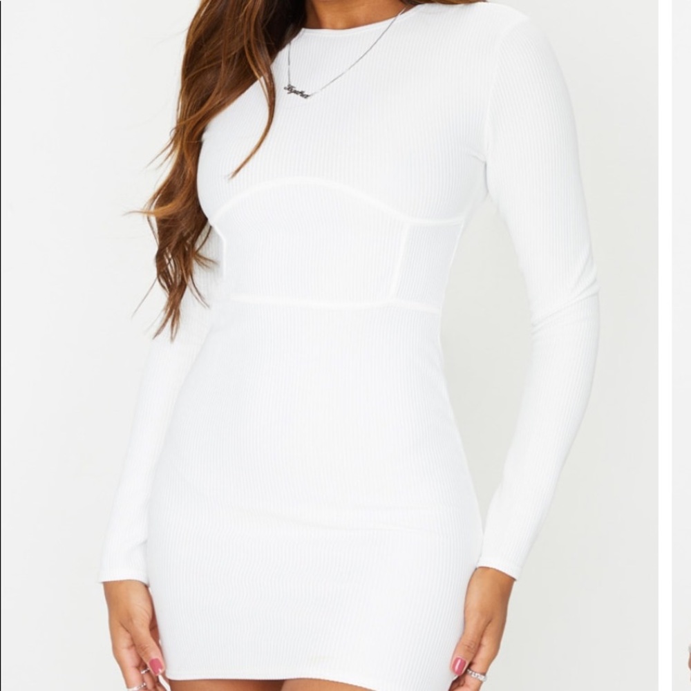 White bodycon dress